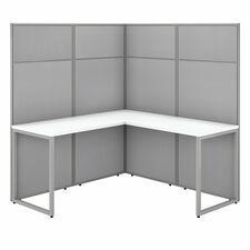 Workstation, L-Shaped, 60"x60"x66.34", Pure White