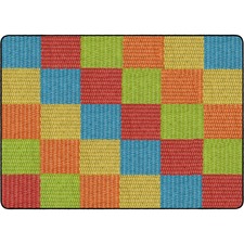 Rug, Blocks, Basketweave, Rectangle, 6'x8'4", Primary