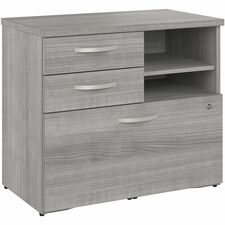 Storage Cabinet, 3 Drawers, 29.72"x16.93"x25.98", Platinum Gray