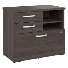 Storage Cabinet, 3 Drawers, 29.72"x16.93"x25.98", Storm Gray