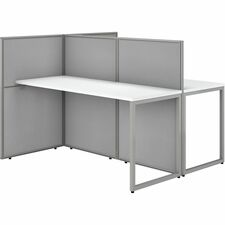 Desks, 2-Person, w/Panels, 60"x60"x44-7/8", Pure White