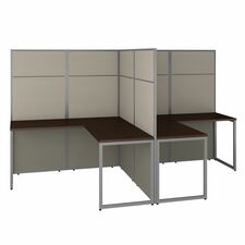 Workstation, 2-Person, 119.09"x60"x66.34", Mocha Cherry