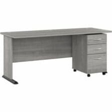 Computer Desk, w/BBF Ped, 71.54"x26.8"x29.66", Platinum Gray