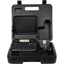 Label Maker, w/Case, LCD, 30mm/Sec, 8"x7.7"x3.4", BK