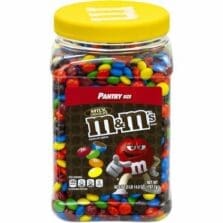 Candy, M&Ms, Plain, Milk Chocolate, 62oz Resealable Jar