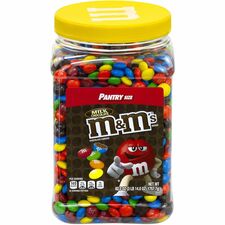 Candy, M&Ms, Plain, Milk Chocolate, 62oz Resealable Jar