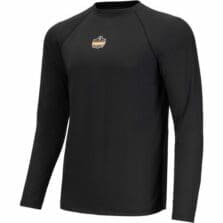 Shirt, Long-Sleeve, Base Layer, Anti-Odor, 180g, 3X, Black