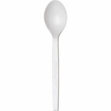 Spoons, Plant Starch, 7"L, 50/PK, 20PK/CT, Beige