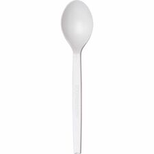 Spoons, Plant Starch, 7"L, 50/PK, 20PK/CT, Beige