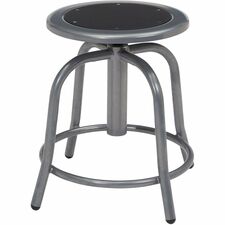 Stool, SteelFrme, 18Gauge, SteelSeat, 14.5"x14.5"x18"-24", BK/GY