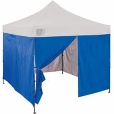 Tent Sidewall Kit, w/Zipper,10'x10' Tents, 9.5'x6.5', Blue