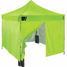 Tent Kit, 10'x10' Enclosed Tent, Steel Frame, Zipper, Lime