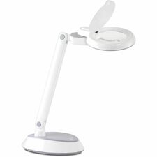 Desk Lamp, w/3" Magnifier, 1.75X Optics, LED, Pivoting, WE