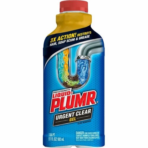 Drain Cleaner, Gel, Bathtub/Kitchen, 17oz, BE