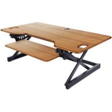 Desk Riser, w/Tray, Deluxe, 45-7/10"x23-3/5"x20", TK/BK