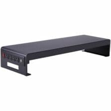 Monitor Stand, AC Outlets/USB Ports, 30"x9"x4-3/4", BK