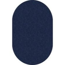 Rug, Oval, SolidColor, StainResistant, 7'6"x12', Navy