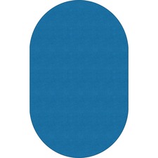 Rug, Oval, Solid Color, 7'6"x12', Blue Bird