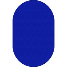 Rug, Oval, Solid Color, 7'6"x12', Royal Blue