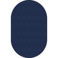 Rug, Oval, Solid Color, 7'6"x12', Navy