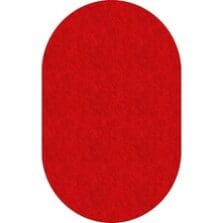 Rug, Oval, SolidColor, StainResistant, 7'6"x12', Rowdy Red