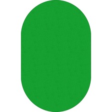 Rug, Oval, Solid Color, 7'6"x12", Lime Green