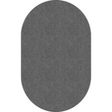 Rug, Oval, SolidColor, StainResistant, 7'6"x12', Gray