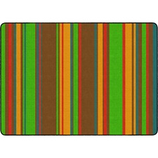 Rug, Stripes, Rectangle, 6'x8'4", Earthtone