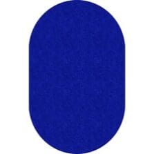 Rug, Oval, SolidColor, StainResistant, 7'6"x12', Royal Blue