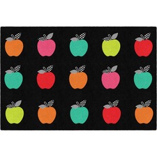 Rug, Apples, Rectangle, 5'x7'6", BK