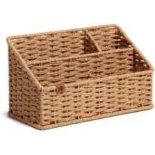 Desk Organizer, 3 Compartments, Woven, BN