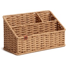 Desk Organizer, 3 Compartments, Woven, BN