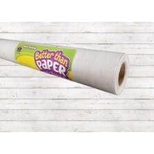 Bulletin Board Roll, 4'Wx12'H, White Shiplap