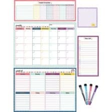 Board, DryErase, Calendar, Magnetic, 4 Markers, 1/PK, Multi