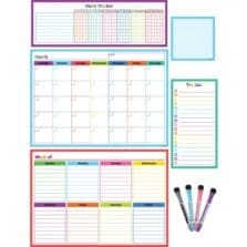 Board, DryErase, Calendar, Magnetic, 4 Markers, 1/PK, Colorful