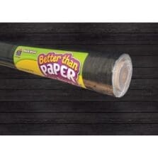 Bulletin Board Roll, 4'Wx12'H, Black Wood
