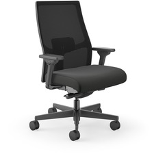 Mid-Back Task Chair, Big&Tall, 30"x30"x46", BK Contourett Seat