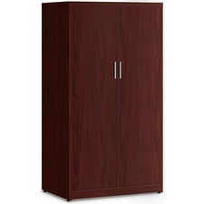 Storage Cabinet, 5 Shelves, 36"x24"x66-5/8", Mahogany