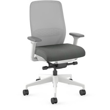 Task Chair, 29"x29"x42-3/4", Fog Mesh/Iron Ore Fabric/WE Frame
