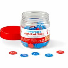 Alphabet Chips, Lowercase, Ages 3+, Multi