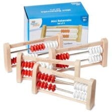 Rekenrek, Mini, 6"x1"x3", 4/Set, Multi