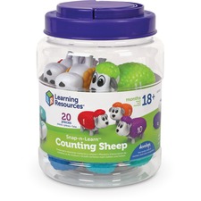 Counting Sheep Set, 10 Sheep, Snap-On Wool, Multi