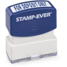 Stamp, Pre-Inked, "For Deposit Only", 9/16"x1-11/16" Imp, BE