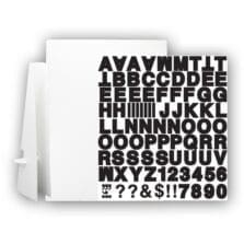 Sign Kit, w/18"Easel, 1 Sheet, BlackLetters, 20"x30", 5/PK, WE