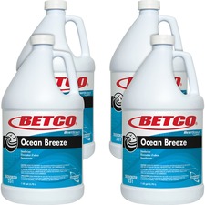 Deodorizer, Conc Liquid, Ocean Breeze, 1 Gal, 4/CT, Turquoise