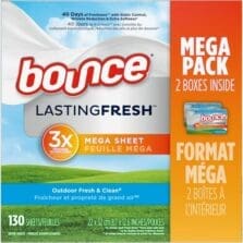 Bounce Dryer Sheets, 65/BX, 2/Pack, Outdoor Fresh