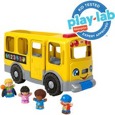 Toy Bus, w/Songs/Lights, Ages 1-5, 4 Figures, Yellow