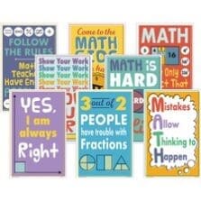 Posters, Math, 8/PK, 11"x17", Multi