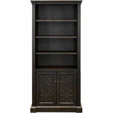 Bookcase, w/5 Shelves/Lower Doors, 36"x14"x78", Chocolate