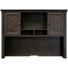 Hutch, w/2 Doors/2Shelves, OpenCenter, 66"x14"x48", Chocolate